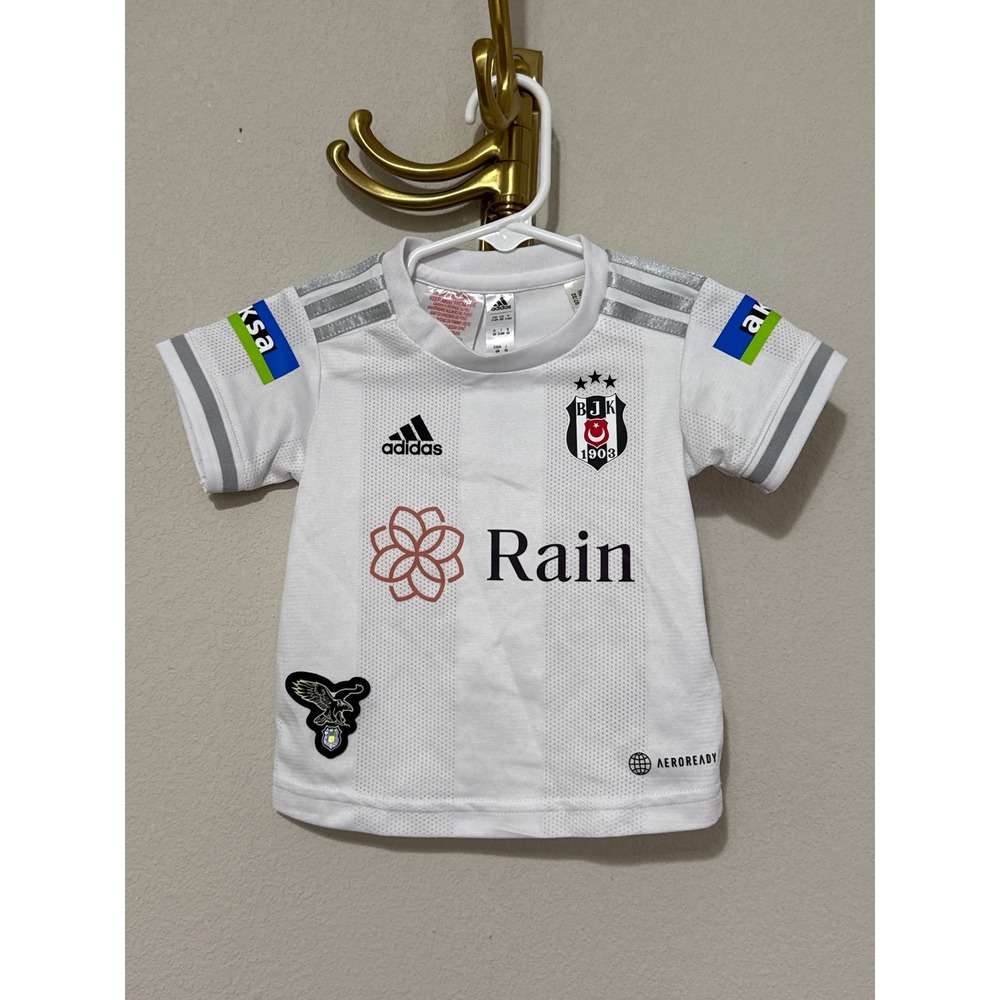 Adidas Besiktas JK 22/23 Home Jersey Baby 3-6 Months White Soccer Shirt